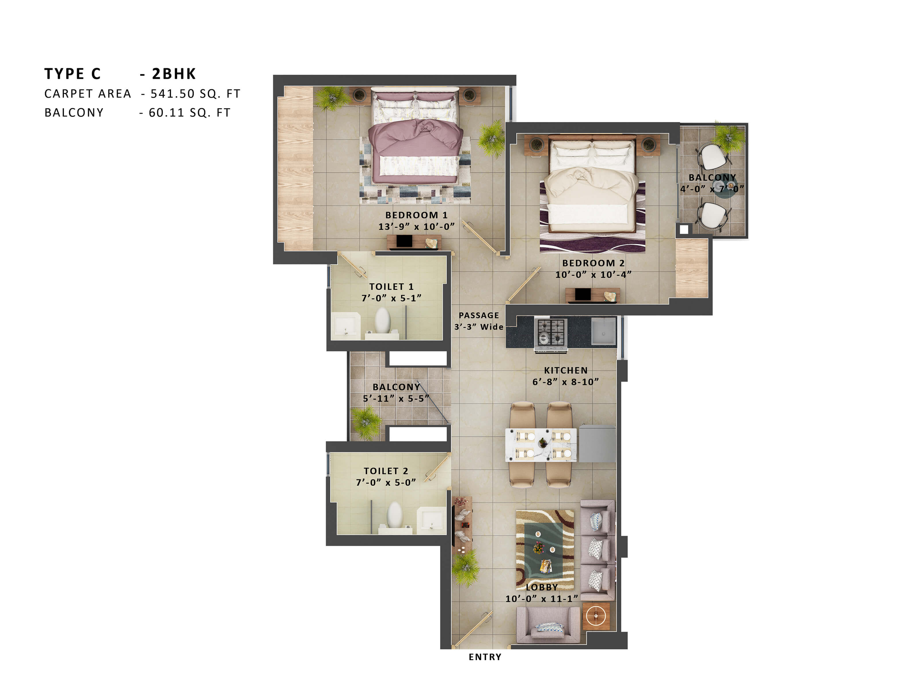 2BHK Type C
